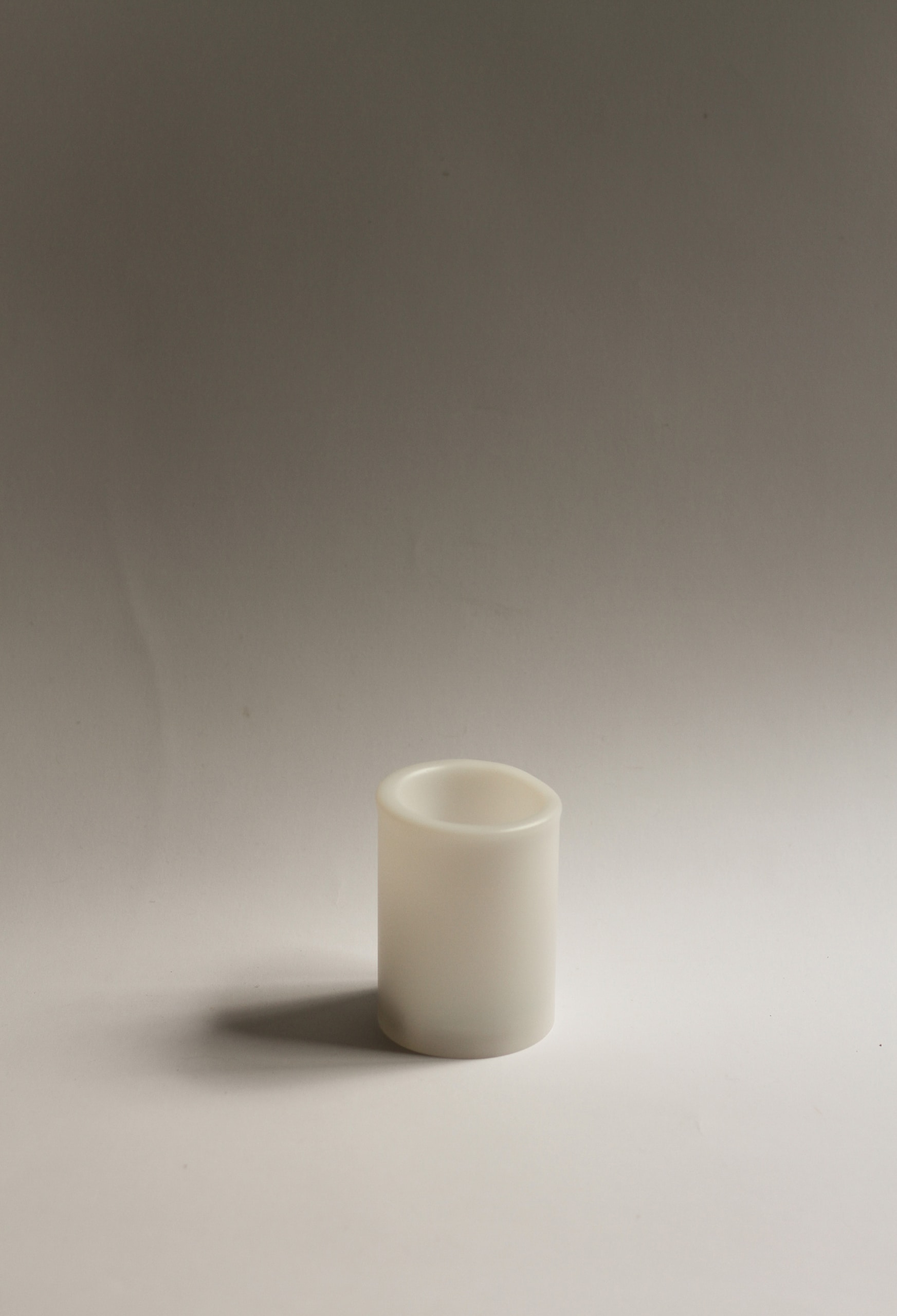 LED tömbgyertya fehér- 10 cm x 8 cm