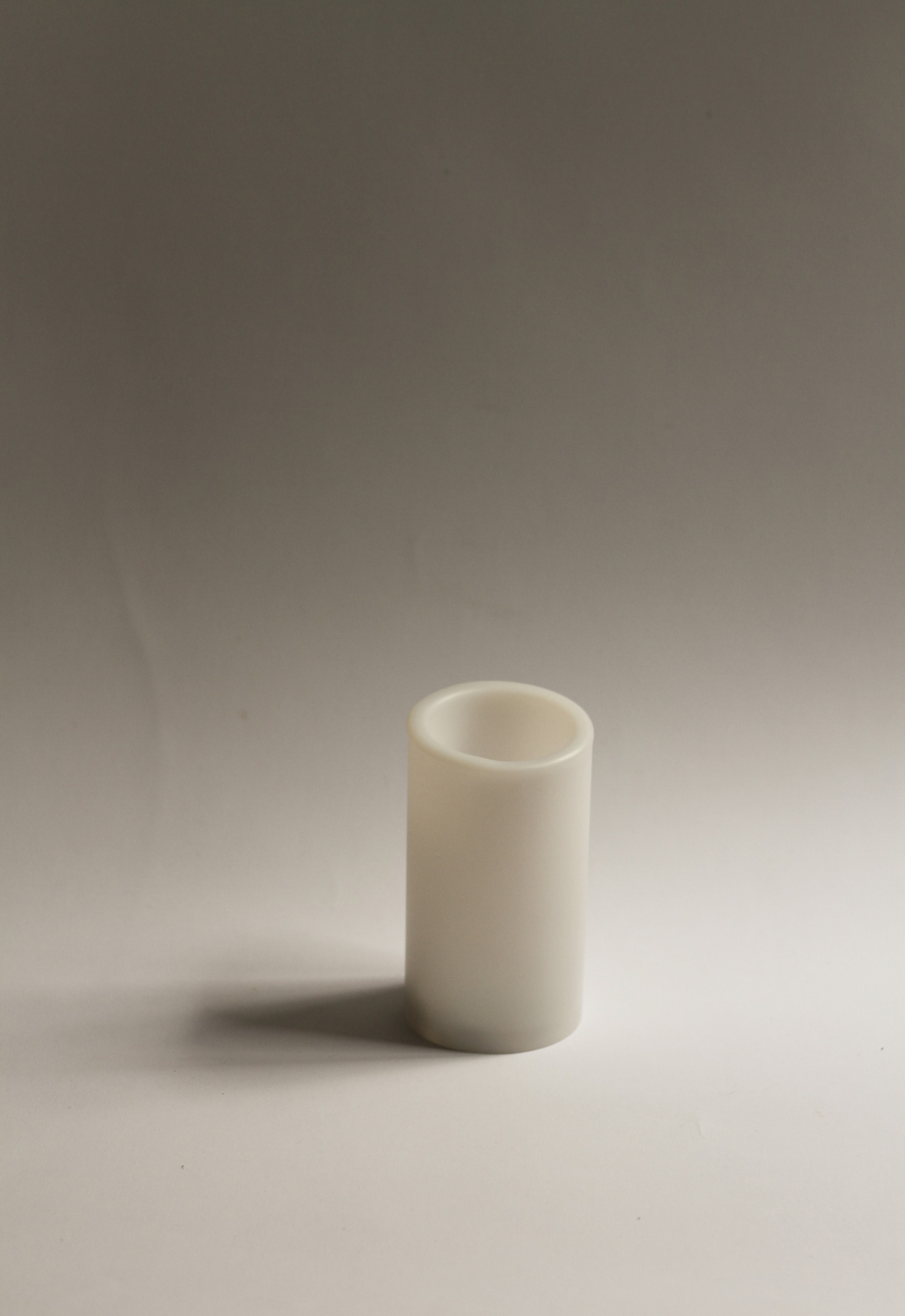 LED tömbgyertya fehér- 13,5 cm x 8 cm