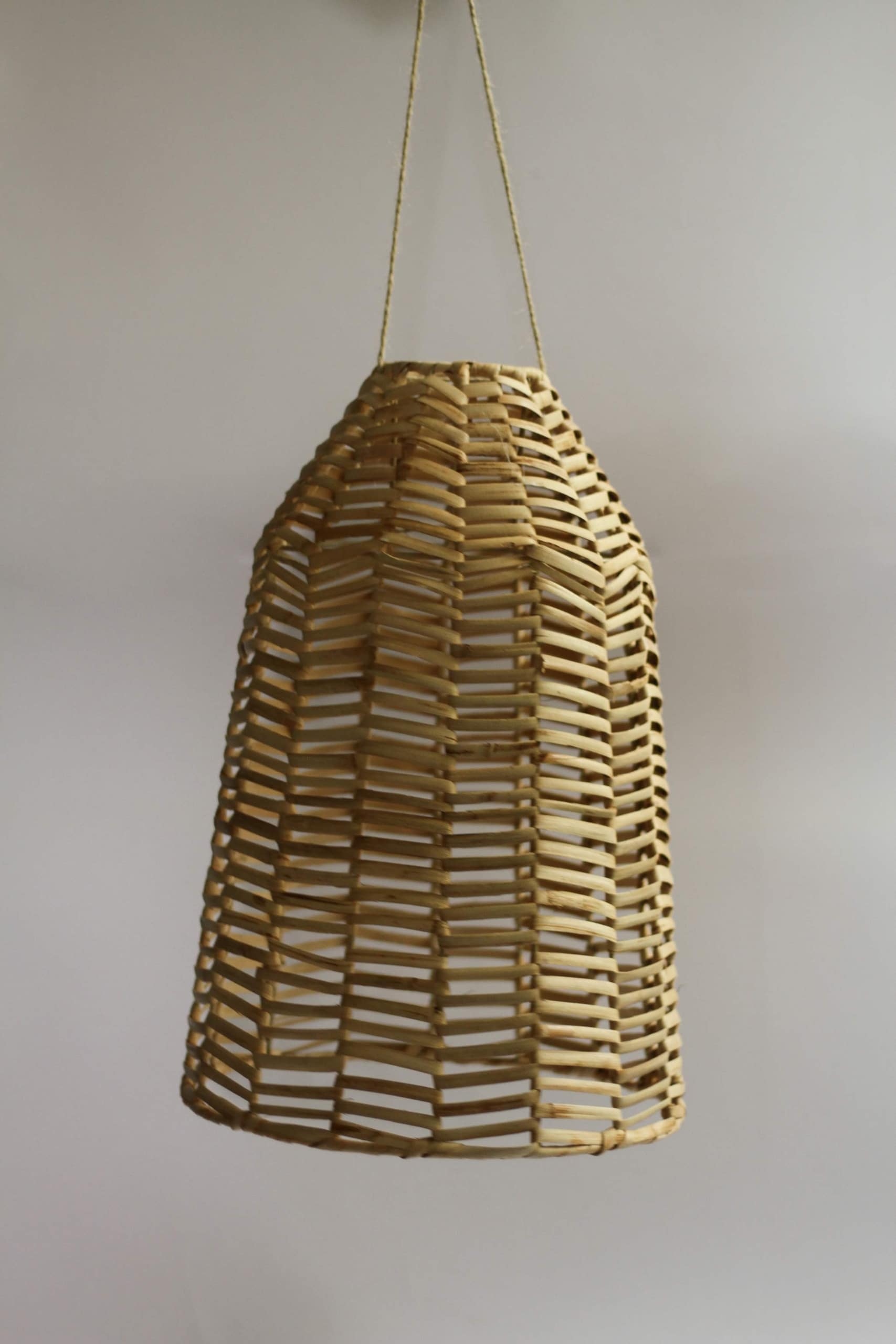 Rattan függőlámpaernyő - 42 cm magas