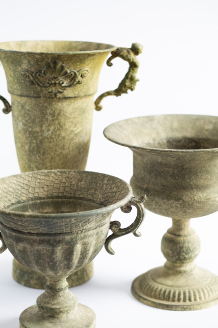 Talpas kaspó - fém - 24 cm - Image 3