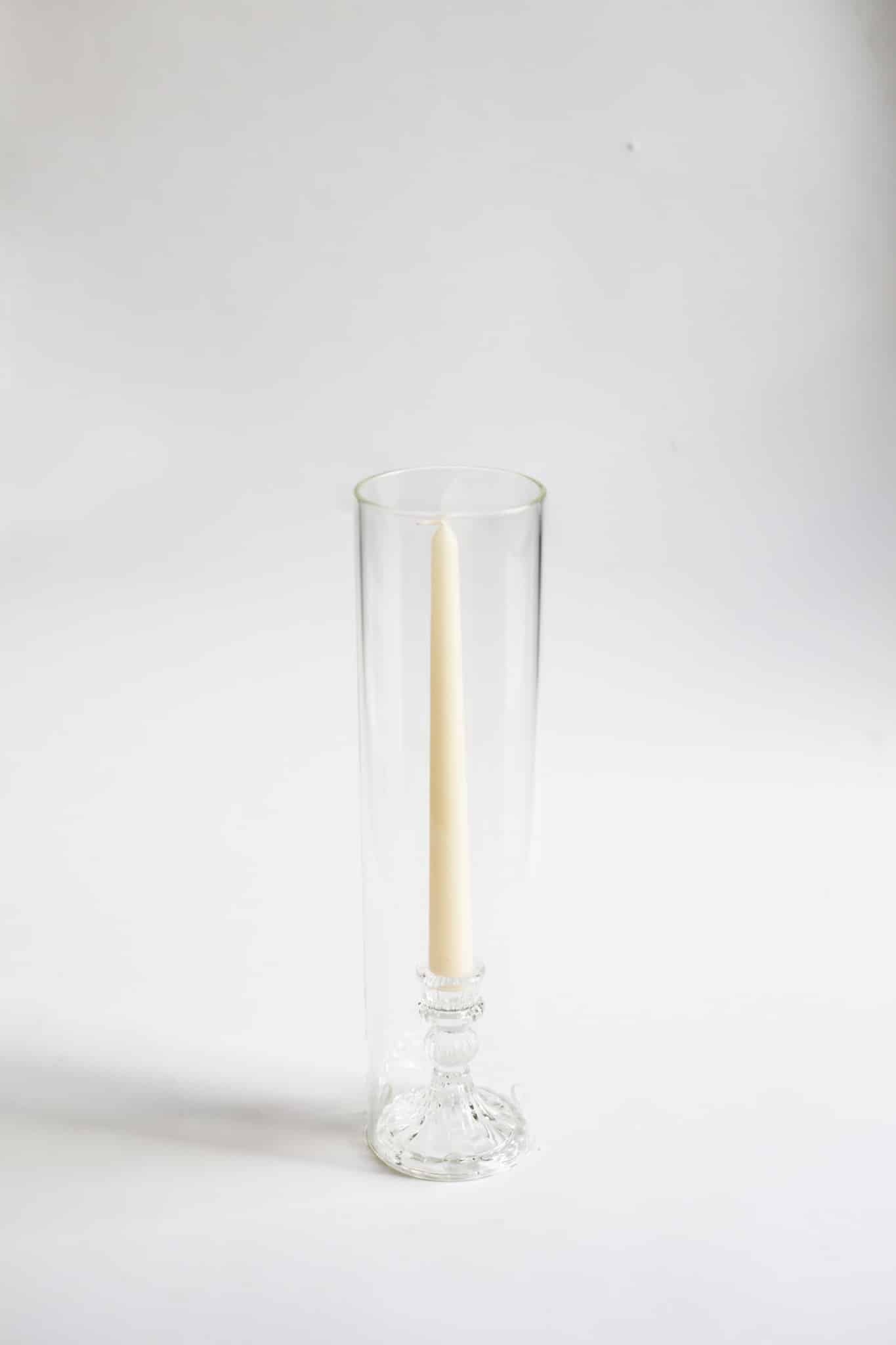 Üveg henger gyertyatartó / lángvédő 35 cm - Image 3