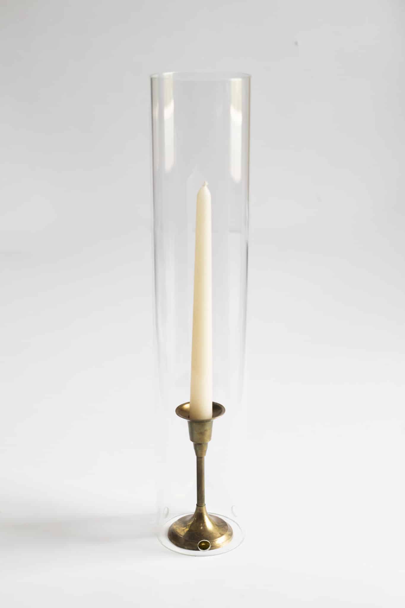 Üveg henger gyertyatartó / lángvédő 45 cm - Image 4