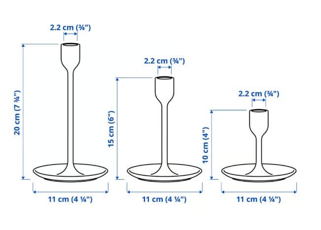 Sárgaréz gyertyatartó szett - 3 db - 2. kép