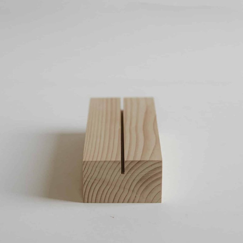 Fa kártyatartó - natúr - 9 cm (papírhoz)